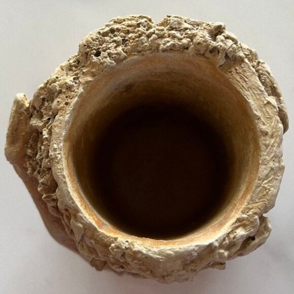 Signed Hayes Parker Sandstone Plaster Votive Candle Holder - Picture 4 of 5